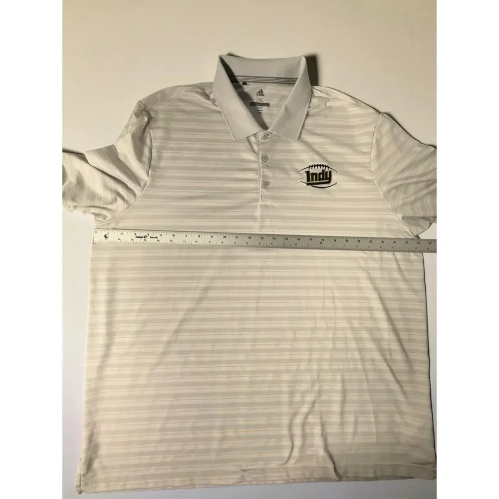 Adidas Golf Polo XXL Striped Indy Football